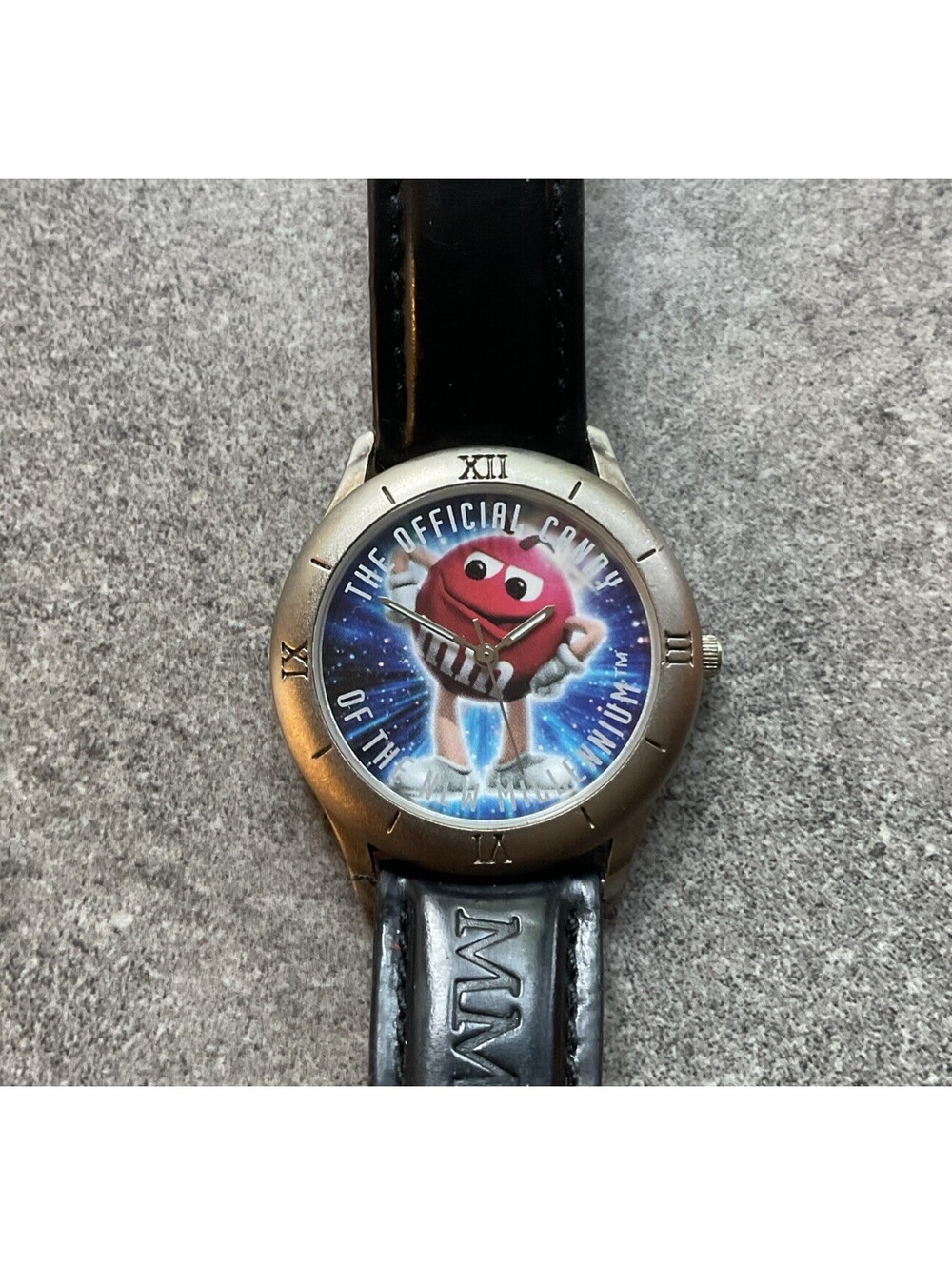 VTG 1998 M&M’s Watch Limited Edition Red Millennium Quartz Official Candy Bin U